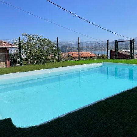 Casita Independiente Y Tres Apartamentos Con Piscina Ladeira Playa Baiona Bagian luar foto