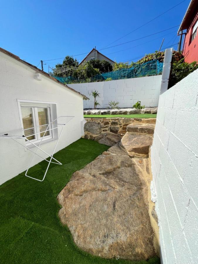 Casita Independiente Y Tres Apartamentos Con Piscina Ladeira Playa Baiona Bagian luar foto