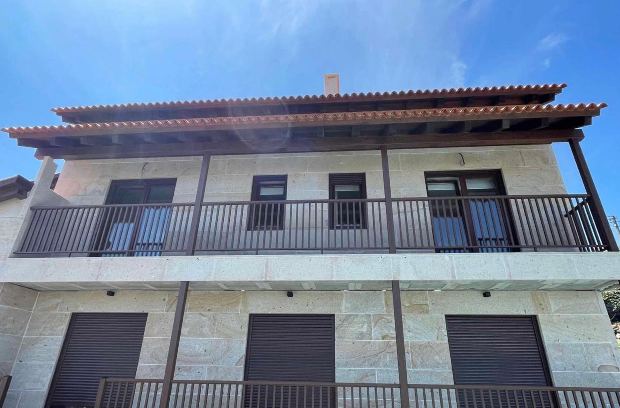 Casita Independiente Y Tres Apartamentos Con Piscina Ladeira Playa Baiona Bagian luar foto