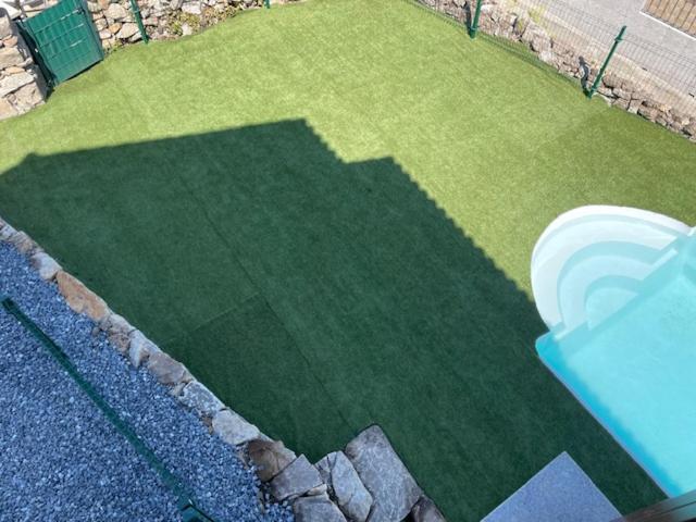 Casita Independiente Y Tres Apartamentos Con Piscina Ladeira Playa Baiona Bagian luar foto
